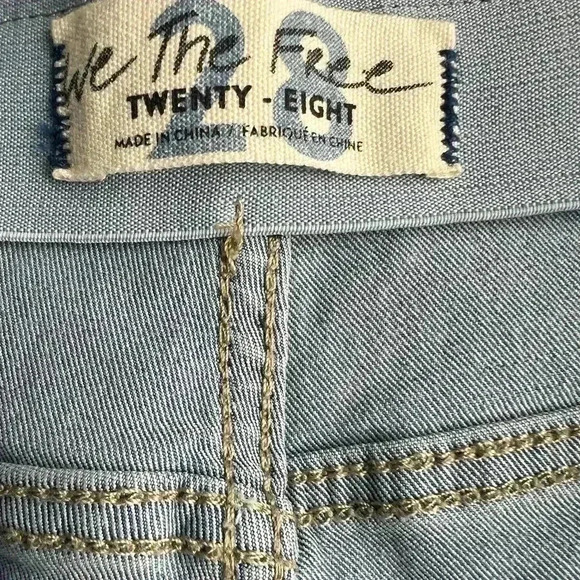We The Free Free People Penny Flair Cropped Jeans Light Wash Size 28 - Picture 3 of 4